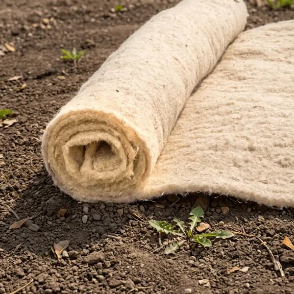 Hemp fiber erosion blanket