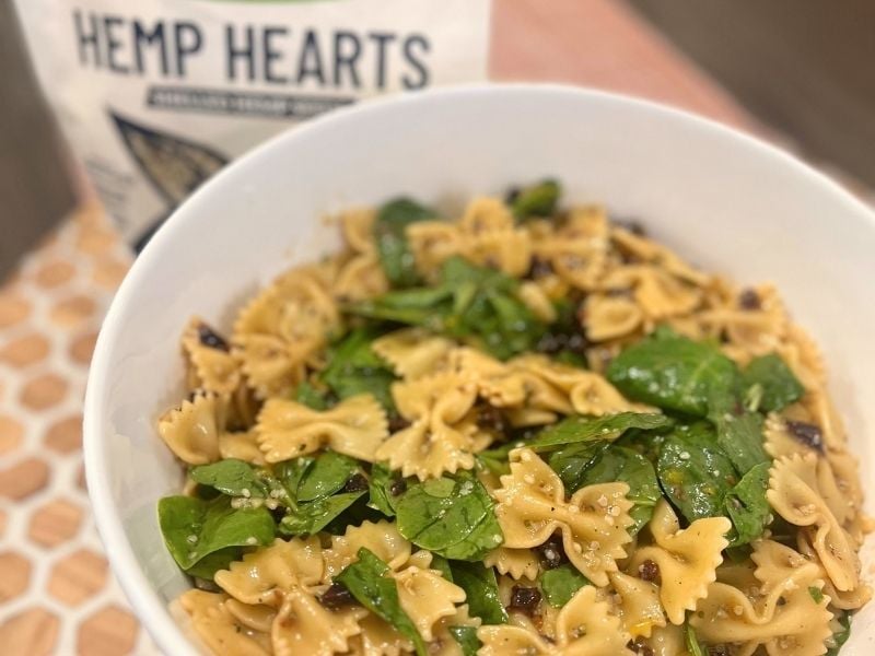 hemp hearts pasta salad