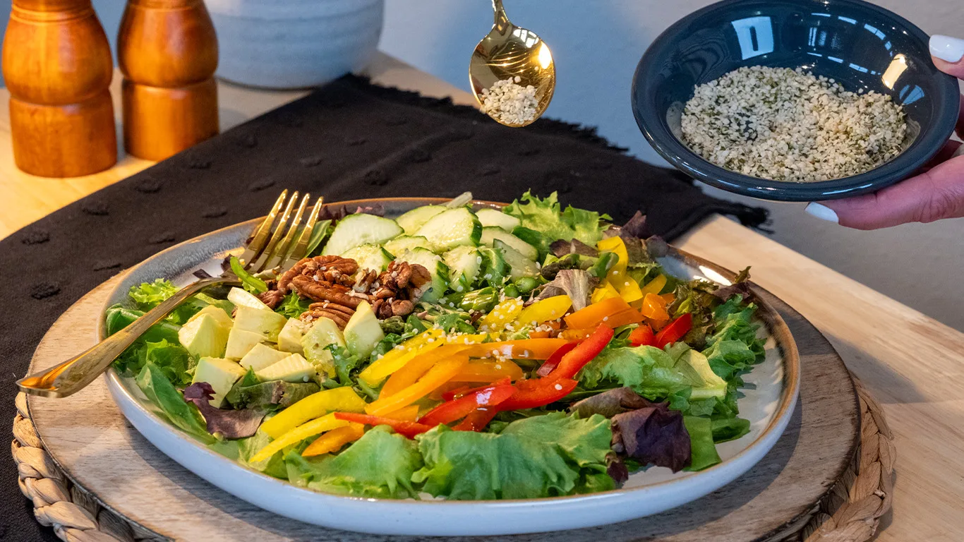 Hearts Over Salad